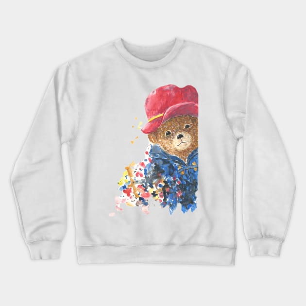 Cute Teddy Bear Crewneck Sweatshirt by Marjansart 